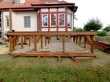 Barierki drewniane i taras drewniany. Realizacja w Cigacicach. Zdjęcie nr: 86