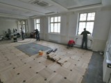Realizacja parkietów i rozety drewnianej na sali balowej we Wrocławiu