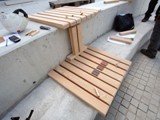 Ławki drewniane w Centrum Handlowym Posnania w Poznaniu. Zdjęcie nr: 303