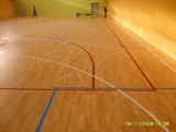 Podłogi drewniane w sali gimnastycznej. Realizacja w Kościanie. Zdjęcie nr: 12