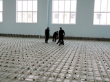Realizacja parkietów w sali gimnastycznej w Winnicy na Ukrainie. Zdjęcie nr: 15