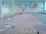 Realizacja parkietów w sali gimnastycznej w Winnicy na Ukrainie. Zdjęcie nr: 44