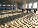 Realizacja parkietów w sali gimnastycznej w Winnicy na Ukrainie. Zdjęcie nr: 35