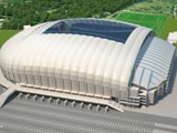 Realizacja parkietów na stadionie Lecha Poznań. Zdjęcie nr: 5