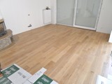 Parkiet drewniany - deska Dąb Classic Jawor. Realizacja podłogi drewnianej w Zielonej Górze. Zdjęcie nr: 1