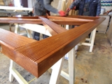 Barierki drewniane do tarasu. Produkcja na stolarni w Zielonej Górze. Zdjęcie nr: 46