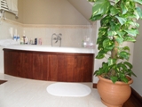 Łazienka w drewnie Merbau. Realizacja w Zielonej Górze. Zdjęcie nr: 2