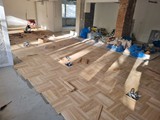 Parkiet drewniany w pracowni projektowej. Realizacja na ul. Szucha w Warszawie 25
