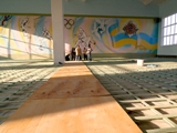 Realizacja parkietów w sali gimnastycznej w Winnicy na Ukrainie. Zdjęcie nr: 40