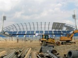 Realizacja parkietów na stadionie Lecha Poznań. Zdjęcie nr: 19